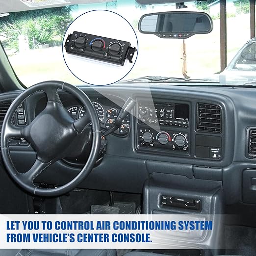 Front Climate Control Module Panel for GMC Sierra Chevy Silverado 1999-2002 599-266/15054697/ 15753264/19244873/ 9361355 Heater A/C Control Switch Air Conditioning Climate Control Module - Image 5