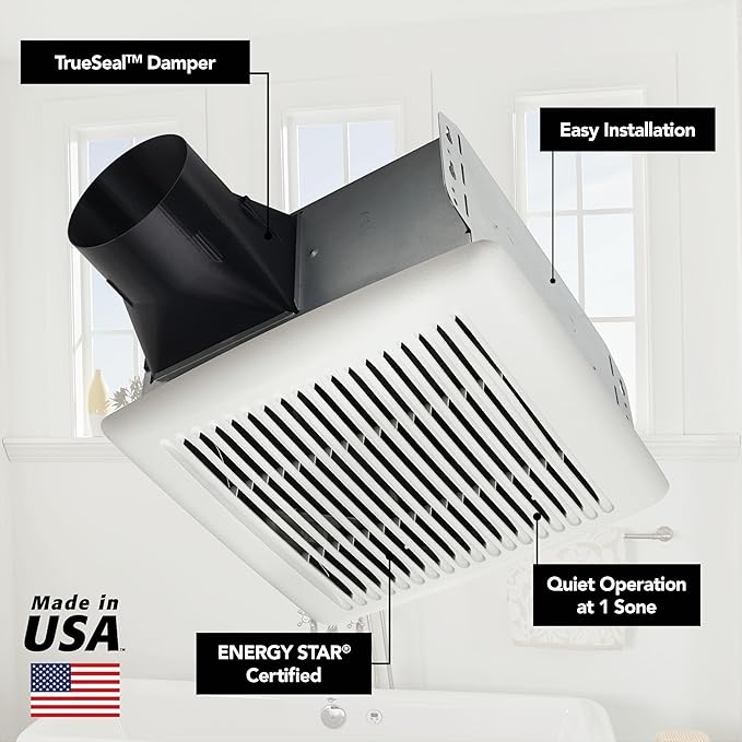 Broan-NuTone Bathroom Exhaust Fan, Easy Install, Powerful 110 CFM, Quiet 1.0 Sones, Energy Star - Image 2