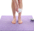 Square Shower Mat - Non Slip Shower Mats for Inside Shower - Extra Large 31x31 Shower Floor Mat Non Slip - Square Bath Mat for Shower - Secure Anti Slip Loofah Shower Bath Mat (31x31 Purple) by ENKOSI
