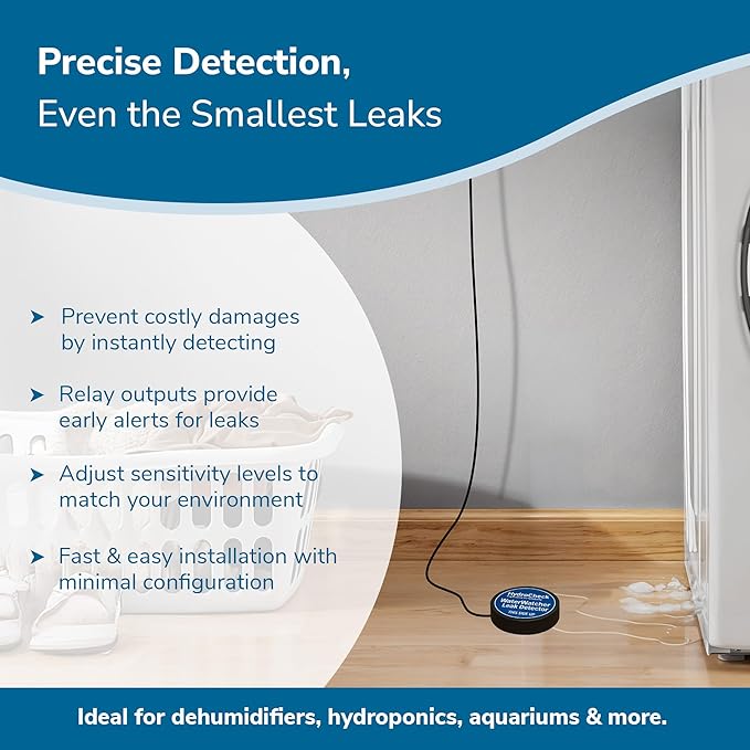Water Leak Detector Replacement Puck - Commercial Moisture Sensor Alarm System - High Amp Load Moisture Detectors for Home & Offices - Smart Water Leak Detection (Wiring Sold Separately) - Image 3
