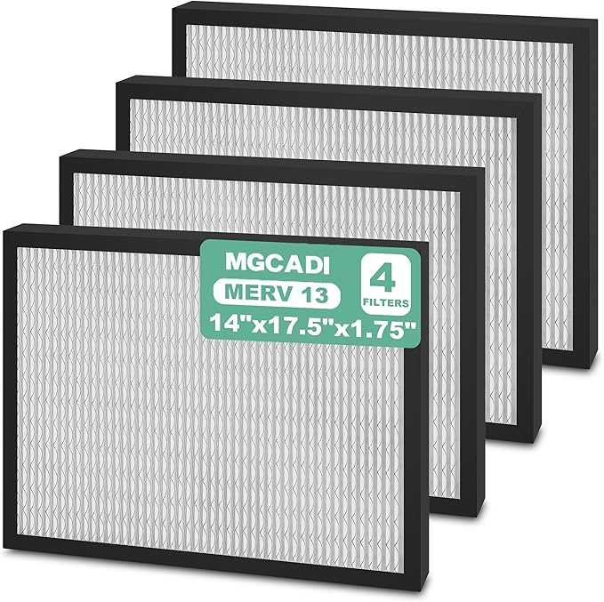 14 x 17.5 x1.75 MERV 13 Replacement Dehumidifier Filter Compatible with Santa Fe Advance90, Advance100, Advance120, Honeywell DR90 & DR120 dehumidifier Models, （4 Pack） by MGCADI