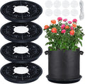 4 Pack 16.5'' Self-Watering Fabric Pot Base - Auto-Irrigation System Plant Saucer for 10 Gallon Fabric Pot, Auto Watering Plant Water Tray Self Watering System for Indoor Greenhouse Grow Tent Garden by POILKMNI