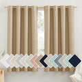 NICETOWN 100% Absolutely Blackout Linen Curtains with Thermal Insulated White Liner, Camel, 52" Wide by 63" Long, 2 Pieces, Linen Blend Window Drapes Privacy Window Treatments for Bedroom/Kids Room by NICETOWN