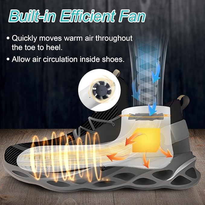 Shoe Dryer and Deodorizer with Timer - Shoes Boots Socks Gloves Dryer Warmer, Adult-Foot-Shaped | No Noise | Strong Wire | US Plug (PM20) - Image 3