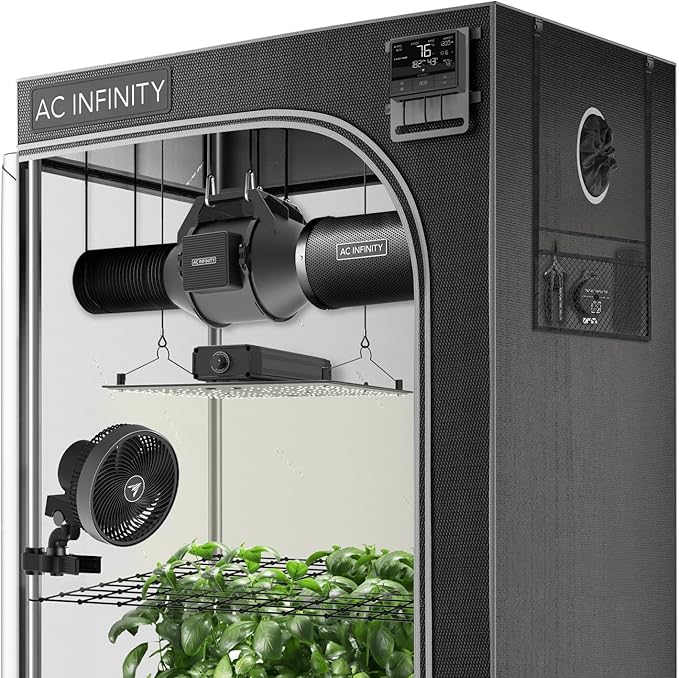 AC Infinity Advance Grow System 2x2, 1-Plant Kit, WiFi-Integrated Grow Tent Kit, Automate Ventilation, Circulation, Schedule Full Spectrum Samsung LM301H LED Grow Light, 2000D Mylar Tent by ACInfinity