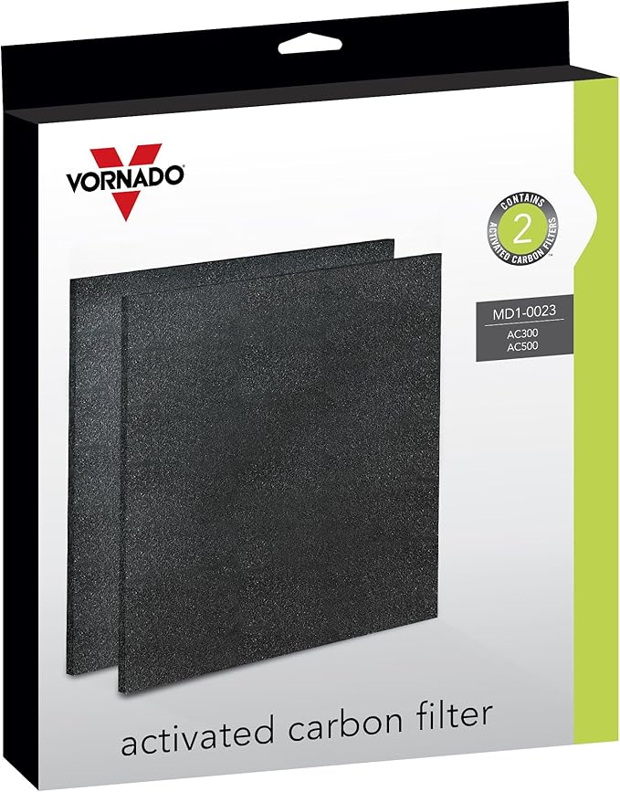 Vornado MD1-0023 Replacement Carbon Filters (2-Pack),Black by Vornado