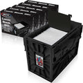 BCW Short Comic Book Bin | Holds 150 Comics | Stackable Plastic Storage | Acid-Free Organizer | Black, 5 Pack by BCW