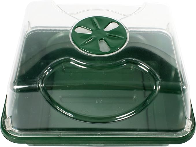EarlyGrow 70727 Small Domed Propagator, 8.5" x 7" x 5", Black/Dark Green by EarlyGrow