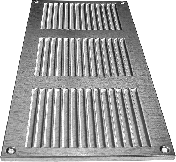 Vent Systems 12" x 6" Inch (Overall) Scratch Resistant Galvanized Metal Vent Cover - 3 Pack - Louvered Duct Grille with Built-in Mesh Screen - Wall/Ceiling HVAC Ventilation Register - Indoor & Outdoor - Image 7