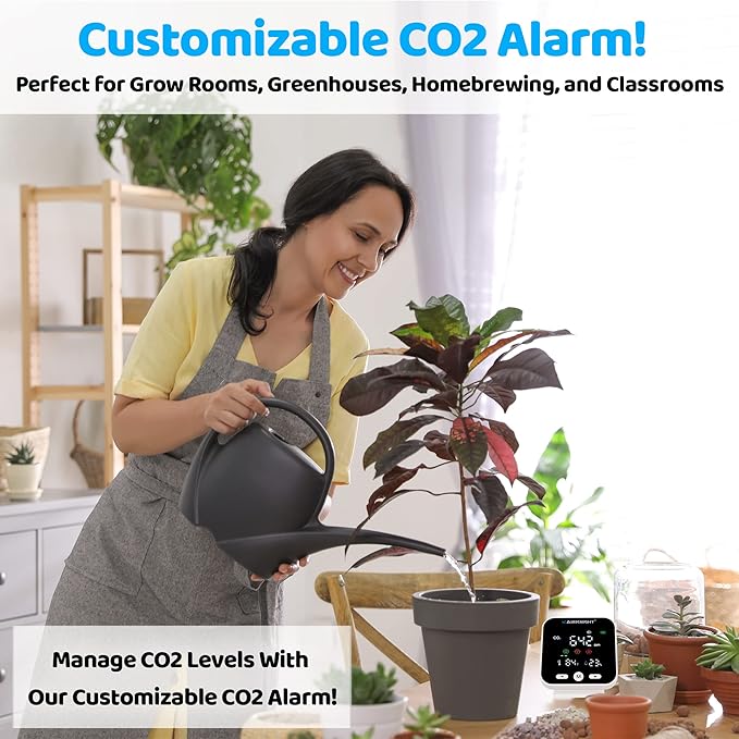 CO2 Monitor Indoor with Bonus Humidity & Temperature Readings | Carbon Dioxide Meter, Homebrewing - Carbon Dioxide Detector, Portable CO2 Detector, CO2 Meter Indoor, CO2 Sensor - Image 5