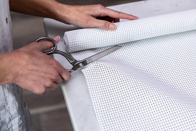 Duck Brand Smooth Top EasyLiner for Cabinets & Drawers - Easy to Install & Cut to Fit - Shelf Paper & Drawer Liner Non-Adhesive - Non Slip Shelf Liner - 20 Inch Width - 36 Total Feet - Grey Marble - Image 6