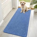 OLANLY Dog Door Mat for Muddy Paws 70x35, Absorbs Moisture and Dirt, Absorbent Non-Slip Washable Doormat, Quick Dry Chenille Mud Mat, Entry Indoor Entryway Carpet for Inside Floor, Cornflower Blue by OLANLY