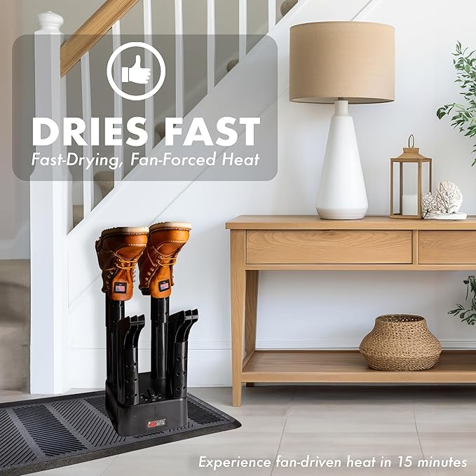 JobSite Mighty Dry Boot Dryer with Rubber Drip Tray - Boots Dryer with Heat Blower Fan - Fast Glove & Shoe Dryer - Helps Reduce Odor - Image 2