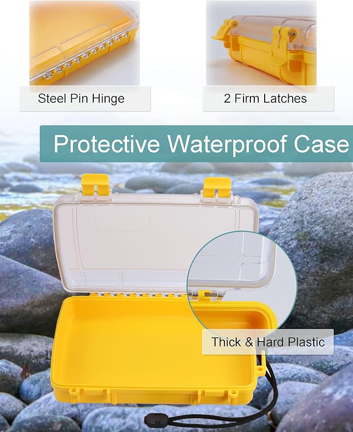 Avlcoaky Dry Box Waterproof Dry Boxes Small Waterproof Watertight Containers for Kayaking & Boating Waterproof Case Outdoors Dry Storage Box - Image 6