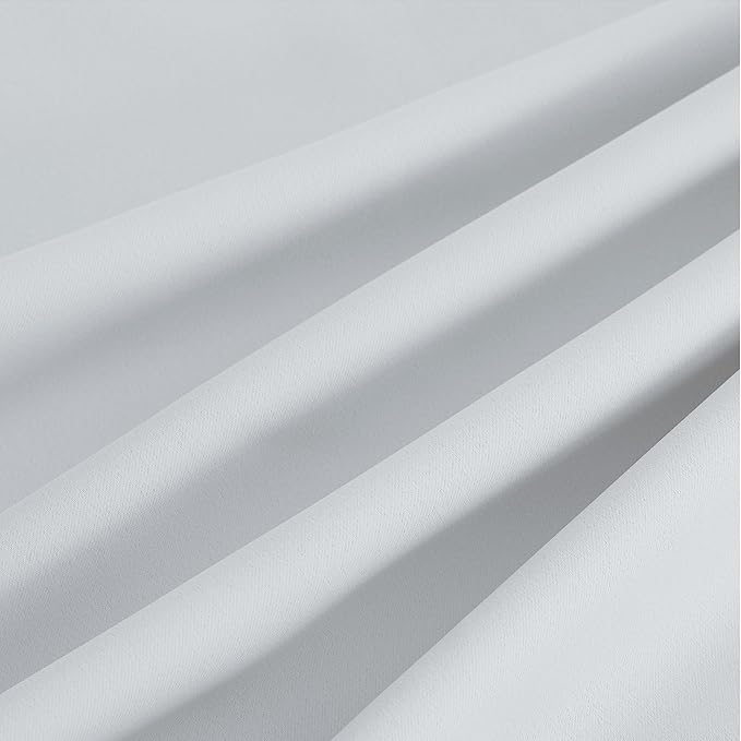 NICETOWN Room Darkening Draperies Curtains Panels, 2 Panels Greyish White W52 x L72 - Image 8
