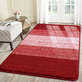 Smiry Dog Door Mat for Muddy Paws, Absorbs Moisture and Dirt, Low-Profile Entryway Mat with Non-Slip Backing, Entry Indoor Outdoor Doormat for Inside Floor (59x35 Inches, Burgundy, Striped) by Smiry