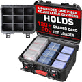Graded & Trading Card Storage Box – PSA Slab Sports Card Case with 6 Adjustable Dividers, Fits BGS SGC CGC CSG Slabs, Toploaders & Magnetic Holders – Waterproof Hard Shell Organizer for Collectors by Unknown