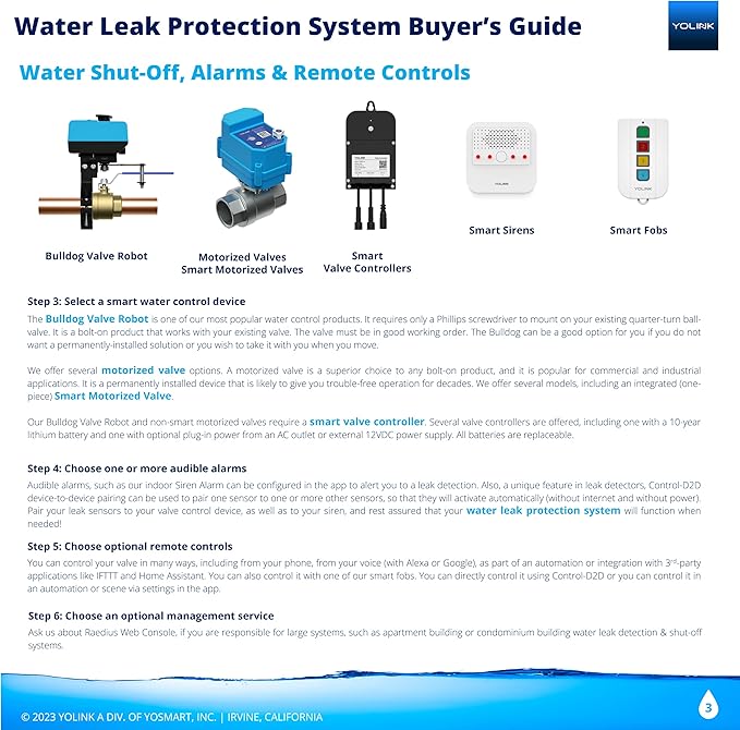 YoLink Water Leak Sensor 2, 1/4 Mile World's Longest Range Smart Home Water Leak Sensor, Water Leak Detector with Built-in Siren Up to 105dB, Compatible with Alexa and IFTTT - SpeakerHub Included - Image 5
