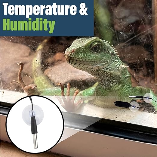 Digital Reptile Thermometer and Humidity Gauge Remote Probes – Terrarium Reptile Hygrometer Thermo Humidor Tank Cage Incubator Brooder Indoor Outdoor - Image 6