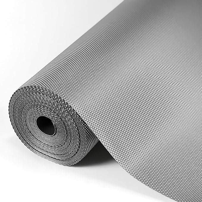 Hersvin Shelf Liner, 18" x20' Non-Adhesive Drawer Liners EVA Kitchen Cupboard Cabinet Covering Undersink Mat Washable Fridge Lining Paper (Gray Diamond) by Hersvin
