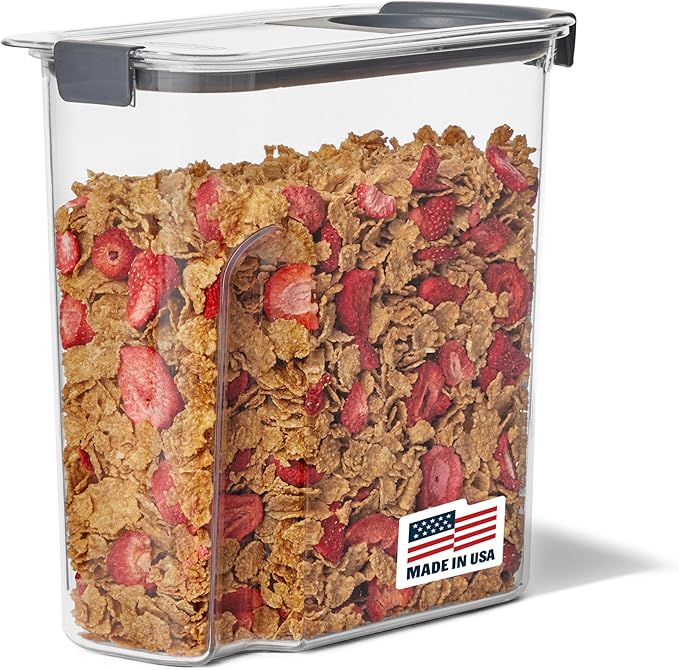 Rubbermaid Brilliance Airtight Cereal Food Storage Container, Shatterproof, BPA-Free and Dishwasher-Safe, 32oz Capacity by Rubbermaid