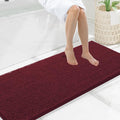 Smiry Luxury Chenille Bathroom Rugs 59x20, Extra Soft and Absorbent Shaggy Bath Mat, Machine Washable, Non-Slip Plush Carpet Runner for Tub, Shower, and Floor, Home Decor Accessories, Burgundy by Smiry