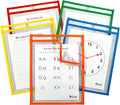 C-Line Super Heavyweight Plus Dry Erase Pockets, Assorted Primary Colors, 9 x 12 Inches Each, Box of 25 Dry Erase Pockets (42620) by C-Line