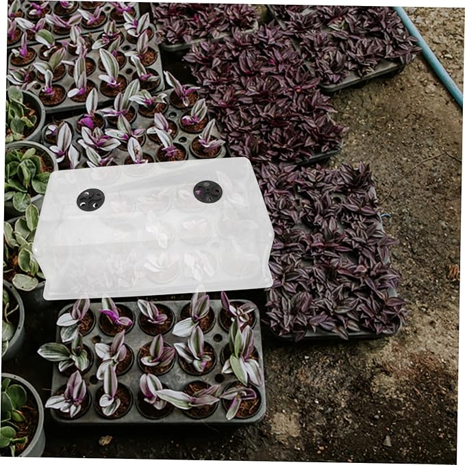 Germination Tray Cover Nursery Pot Protective Lid for Growth Transparent High Dome for Optimal Light Penetration and Heat Preservation Versatile Planting - Image 2