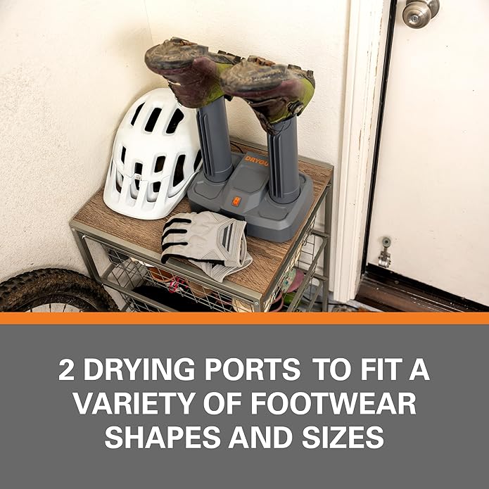DryGuy Footwear Dryer – No-Heat, Fan-Driven Shoe Dryer for Hiking, Cleats, and Dress Shoes | Gentle Airflow | Compact, Quiet Design with 2 Universal Drying Ports and 6-Foot Power Cord - Image 4