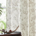 jinchan Linen Floral Curtains for Living Room 84 Inch Length Taupe Printed Flower French Country Curtain Farmhouse Cottage Core Toile Curtains Back Tab Light Filtering Window Drapes Set 2 Panels by JINCHAN