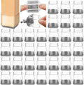 36Pcs Square Chair Leg Floor Protectors, High Elastic Felt Furniture Pads for Hardwood Floors, Silicone Floor Protectors for Chairs, Chair Leg Caps Covers Socks (Transparent, Large) by Joeyrras