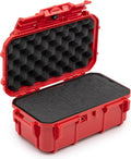 Evergreen 57 Waterproof Dry Box Protective Case with Pick & Pluck Foam - Travel Safe/Mil Spec/USA Made - for Cameras, Phones, Hiking, Boating, Water Sports, Action Cams (Red) by EvergreenCases