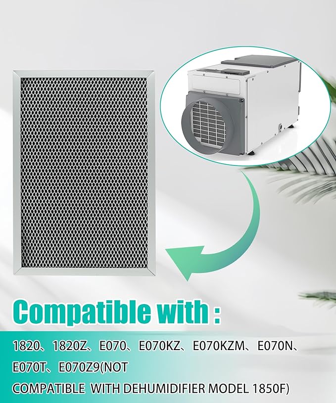 2 Packs Dehumidifier Replacement Filter MERV 8 Washable Compatible with AprilAire Whole-House Dehumidifiers 1820 1820Z E070 E070KZ E070KZM E070N E070T E070Z,Replace 5695 - Image 2