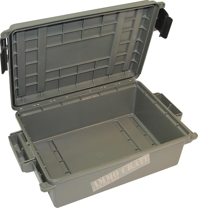 MTM ACR4-18 Ammo Crate Utility Box-Carry up to 65lbs of gear-Stackable design,double padlock for security - Water-resistant O-ring seal - Army Green,(Pack of 4) - Image 2