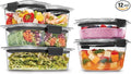 Rubbermaid Brilliance® Round and Rectangular Leak Proof Food Storage Containers, 12 Piece Set by Rubbermaid