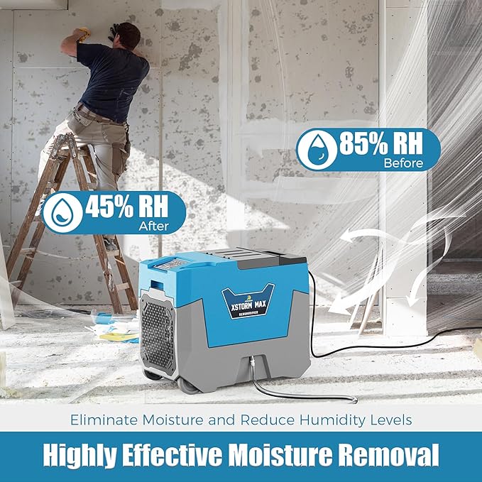ARGENDON Commercial Dehumidifier,180 Pints Industrial Dehumidifier with Pump & Drain Hose for Whole House, Crawl Space, Warehouse, Up to 2,300 sq ft, Water Damage Restoration, 5-Year Limited Warranty - Image 4