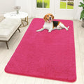 OLANLY Dog Door Mat for Muddy Paws 59x32, Absorbs Moisture and Dirt, Absorbent Non-Slip Washable Doormat, Quick Dry Chenille Mud Mat for Dogs, Entry Indoor Entryway Carpet for Inside Floor, Hot Pink by OLANLY
