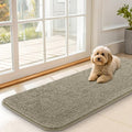 OLANLY Dog Door Mat for Muddy Paws 47x17, Absorbs Moisture and Dirt, Absorbent Non-Slip Washable Doormat, Quick Dry Chenille Mud Mat, Entry Indoor Entryway Carpet for Inside Floor, Warm Taupe by OLANLY