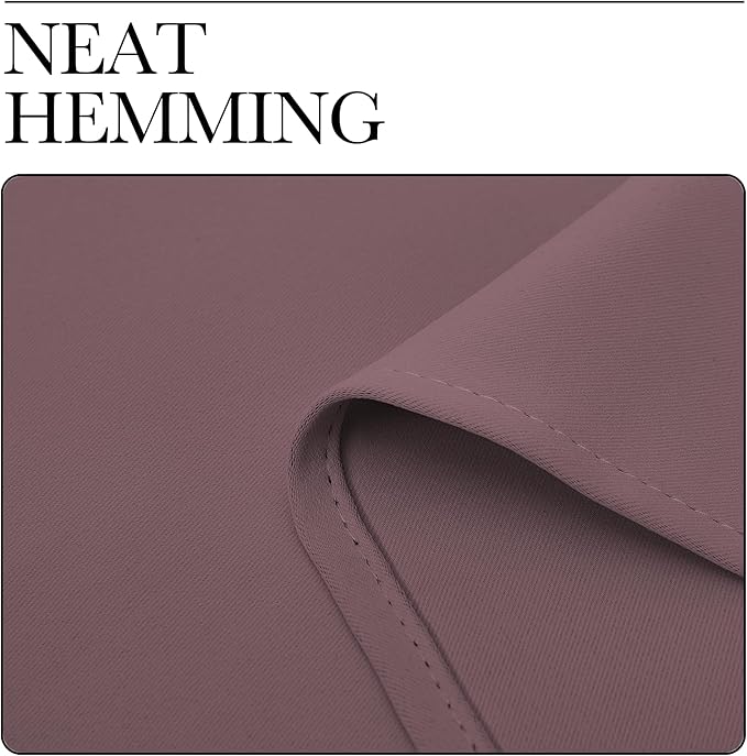 NICETOWN Bedroom Blackout Curtain Panel - (120 inches by 102 inch, Dry Rose, 1 PC) Energy Saving Thermal Insulated Grommet Blackout Drapery for Patio, Room Divider Curtain - Image 6