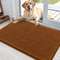OLANLY Dog Door Mat for Muddy Paws 36x24, Absorbs Moisture and Dirt, Absorbent Non-Slip Washable Doormat, Quick Dry Chenille Mud Mat for Dogs, Entry Indoor Entryway Carpet for Inside Floor, Ochre by OLANLY