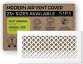 SABA Home Decor Air Vent Cover Grille - Acrylic Plexiglass 6 x 14 Duct Opening, 8 x 16 Overall White Finish Decorative Covers for Walls & Ceilings NOT for Floor USE, Venetian by SABAHomeDecor