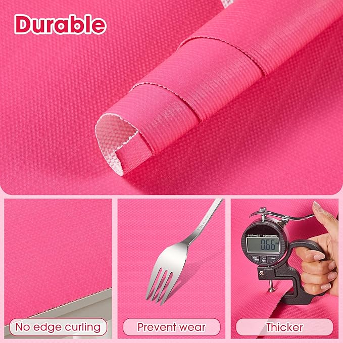Drawer and Shelf Liner, Non-Slip Kitchen Cabinet Liners Non-Adhesive Thick Strong Grip Waterproof Washable Mats Protect Dresser Shelves Cupboard Bathroom Cabinets, Fuchsia, 12 in X 20 FT - Image 6