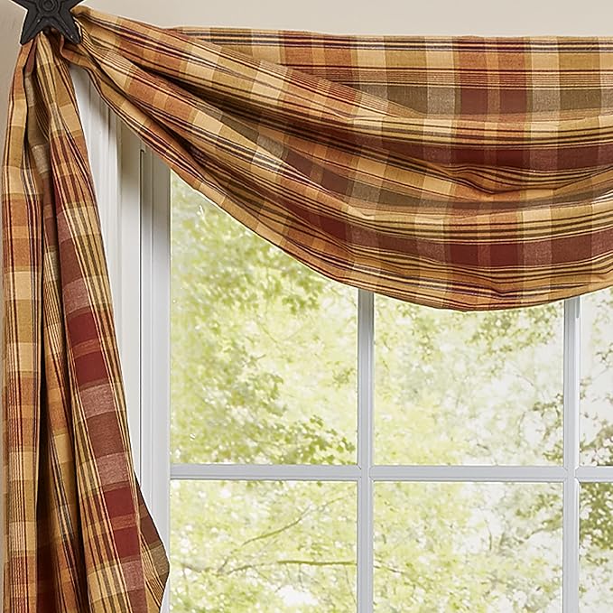 Park Designs Fishtail Swag Curtains - Saffron, 145" x 25" | Extra Long Window Scarf | 100% Cotton | Primitive & Traditional Home Decor - Image 7