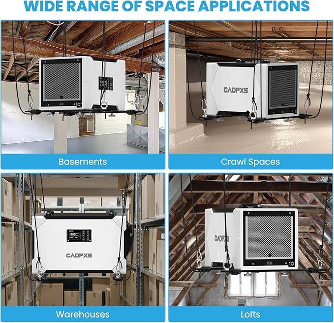 Hanging Kits for Crawl Space & Basement Dehumidifiers, Easy to Raise and Lower Dehumidifier, Reduce Dehumidifier Noise and Vibration, Hanging Kit Improves Space Utilization (Easy Install) - Image 6