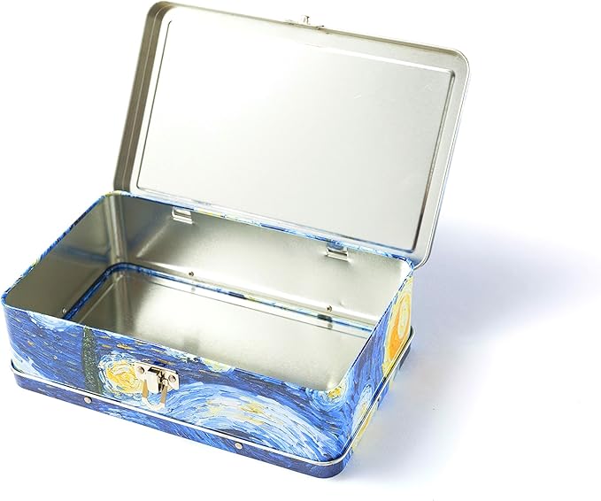 DAHO Metal Storage Box with Hinge for Office, School, Home, Makeup, Arts & Crafts and Accessories (Starry Night) - Image 4