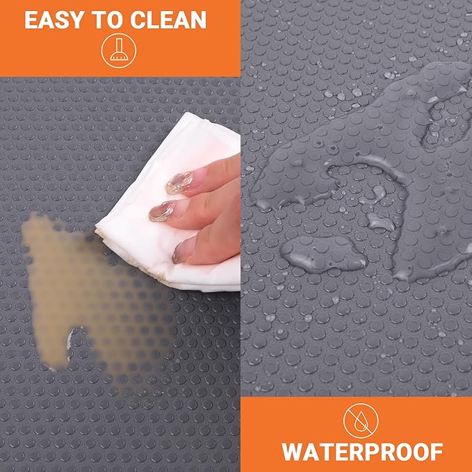 FLPMIX 16" Cabinet Shelf Liners Dark-Grey: Waterproof Kitchen Drawer Mat 16 x 300 Inch - Easy to Cut Small Cupboard Liner for Closet Pantry Shelving - Image 5
