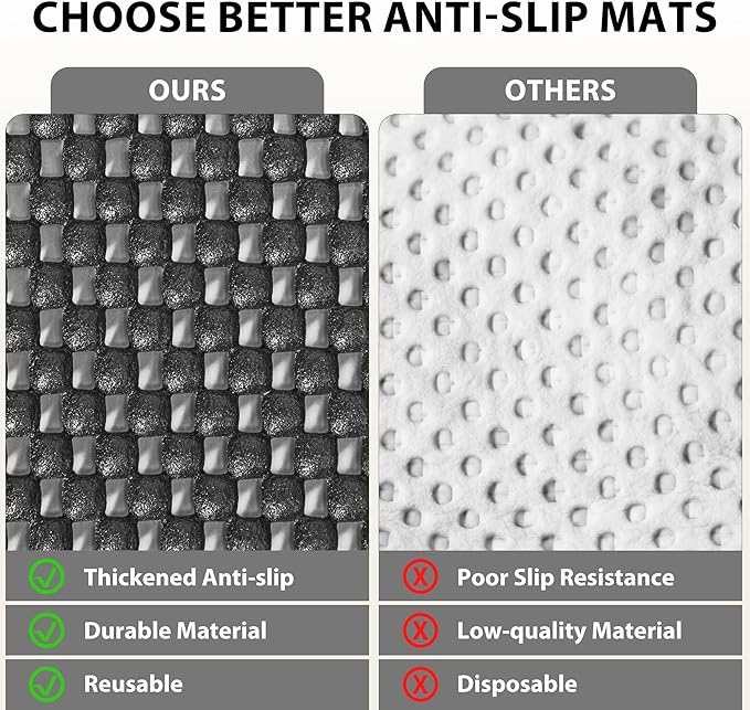 Shelf Liners for Cabinets-Drawer Liner Cabinet Liners for Shelves Kitchen,Non-Adhesive,Non-Slip,Black,12 x 48 inch - Image 5