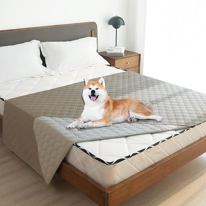 gogobunny 100% Double Sided Waterproof Dog Blanket Soft Pet Bed Cover Reversible Protect Furniture Couch Sofa Car for Puppy Large Dog Cat (Dark Stone/Light Stone, 68x82 Inch (Pack of 1)) - Image 5