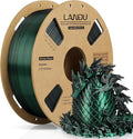 LANDU Silk Dual Color PLA Filament 1.75mm 1KG, 3D Printer Filament Dimensional Accuracy +/- 0.02mm, Coextrusion Filament PLA Shiny Filament Fits for Most FFF 3D Printers,1KG Spool,Black Green by LANDU