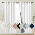 NICETOWN 100% Absolutely Blackout Linen Curtains with Thermal Insulated Liner, Greyish White, 62" Wide, 72" Length Energy Saving Curtains for Playroom 2 Panels Set, Vertical Blinds by NICETOWN